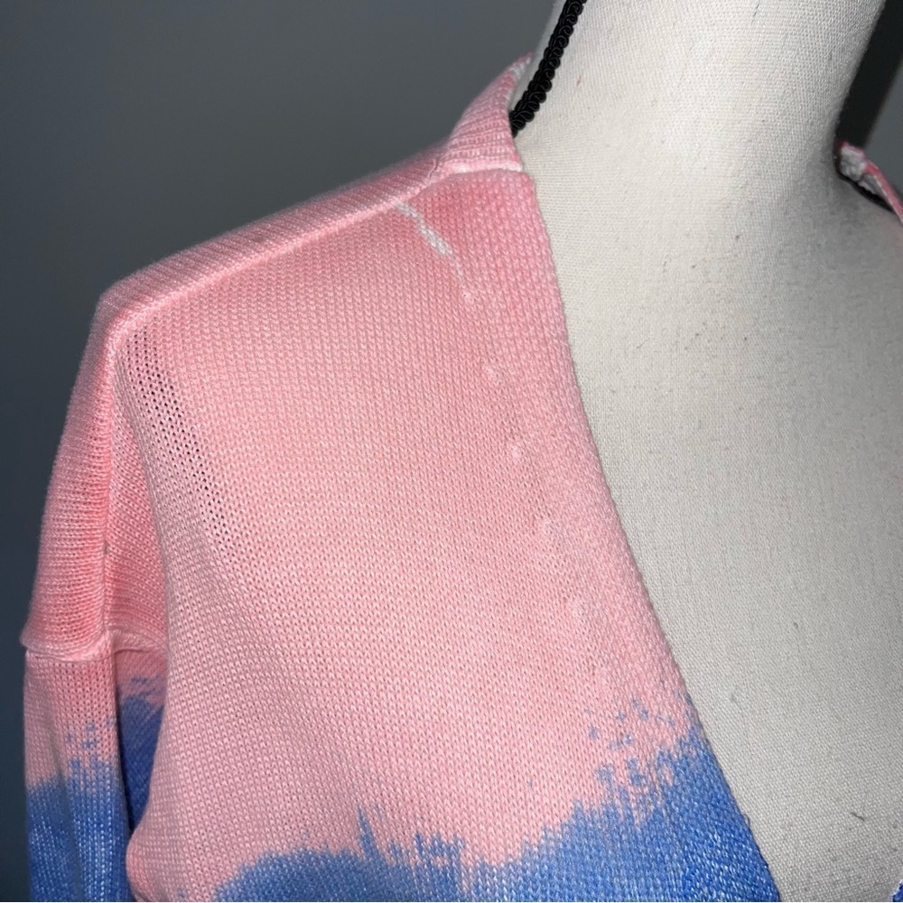 Colorful Distressed Button Long Fall Cardigan - Picture 3 of 11